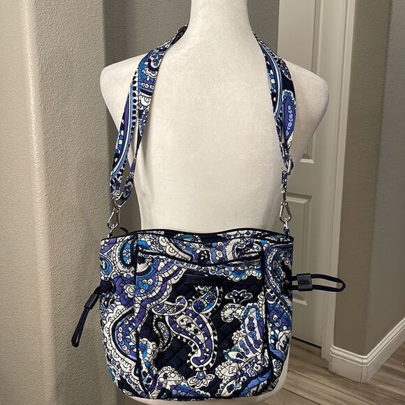 Vera Bradley Mini Glenna Crossbody Purse in Deep Night Paisley Pattern - Picture 1 of 8